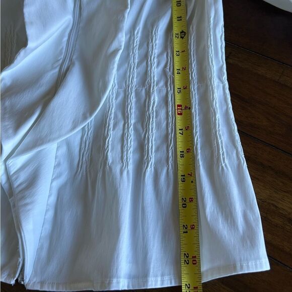 Samuel Dong White Wired Ruffled Collar Long Sleeve Zip Front Blouse Size M - Picture 6 of 9